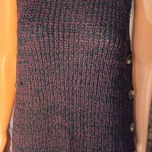 Urban Outfitters Black and Red Ribbed Midi Dress